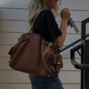 PRADA Brown Leather Satchel (Sacca Bag)